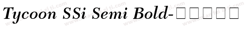Tycoon SSi Semi Bold字体转换